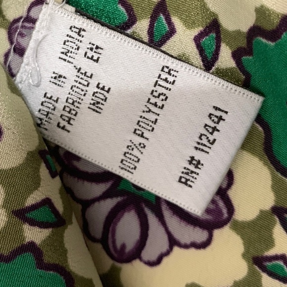 Creme Fraiche Green and Purple Flowy Top - Picture 7 of 7